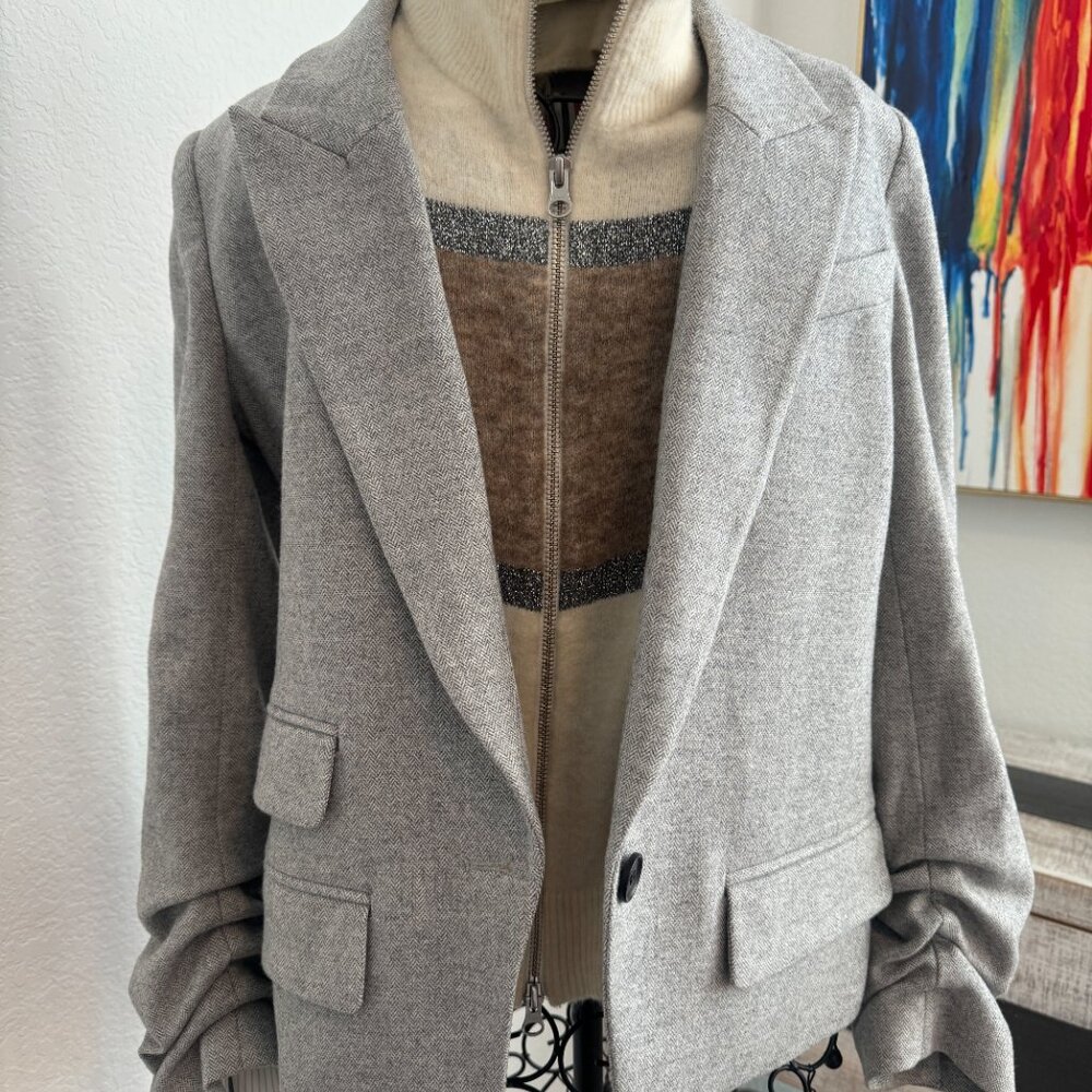 Veronica Beard Gray Wool Blend Dickey Jacket 4